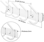 WEBI Coat Rack Wall Mounted, Coat Hooks Wall Mount, Wall Coat Hanger, 5 Hooks - Image 3