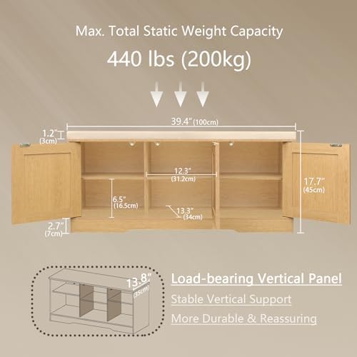 DINZI LVJ Shoe Storage Bench - Image 3