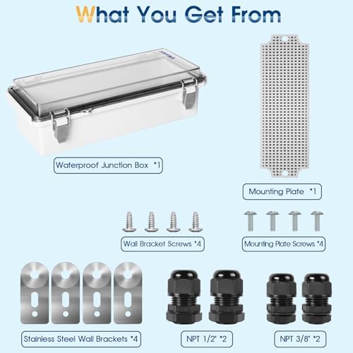 Waterproof Outdoor Project ABS Plastic Junction Box IP67 Weatherproof Dustproof - Image 7