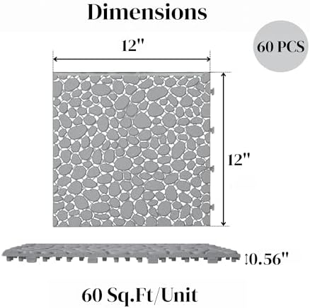 60 Pack Waterproof Interlocking Deck Tiles - Image 2