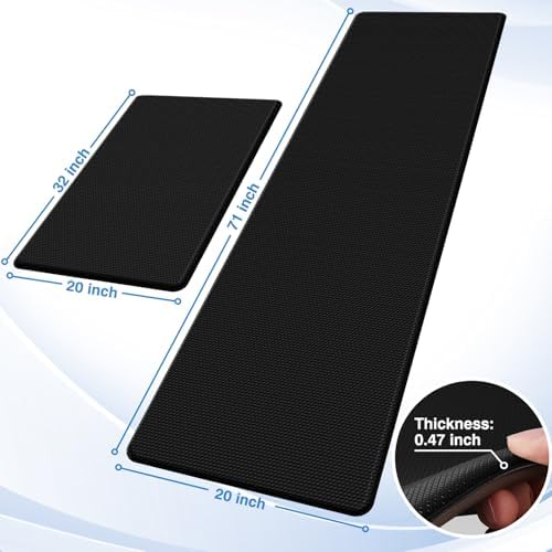 StepRite Kitchen Mats for Floor, 2-Piece Anti-Fatigue Kitchen Rugs - Image 2
