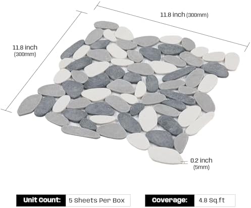 Grey Pebble Tile for Shower Floor - Image 2