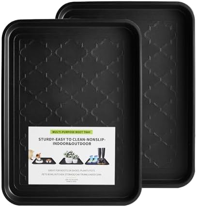 Boot Tray 2 Packs All Seasons Multi-Purpose, Waterproof Boot Trays by PETABBY
