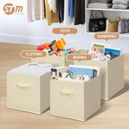 STORAGE MANIAC Storage Cubes, 11 Inch 8 Pack Collapsible Fabric Shelf Bins - Image 2