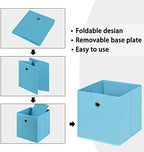 Foldable Storage Cubes Bins, 11 Inch Cloth Storage Cube Fabric Storage Box - Image 6