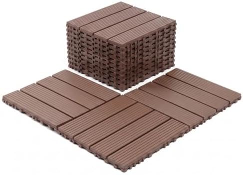 44 PCS 12"x12" Interlocking Deck Tiles by Unknown
