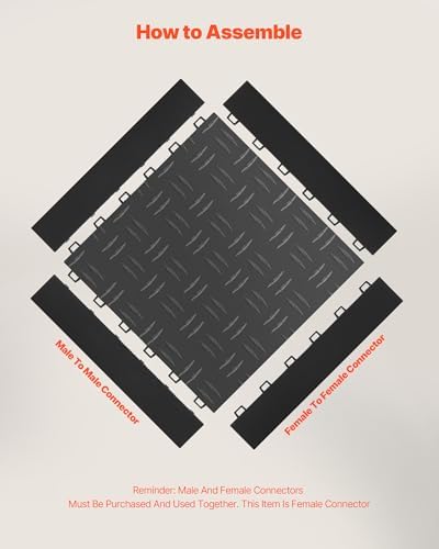 VEVOR Female Garage Floors Transition Edge Kit, Easy Assembly Compatible Only - Image 5