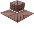 Plastic Interlocking Deck Tiles, 44 Pack, Non-Slip Patio Floor Decking Tiles by Unknown
