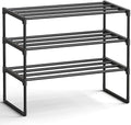 SONGMICS Shoe Rack, 3-Tier Shoe Organizer, Metal Storage Shelf by SONGMICSbySONGMICSHOME