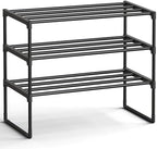 SONGMICS Shoe Rack, 3-Tier Shoe Organizer, Metal Storage Shelf by SONGMICSbySONGMICSHOME
