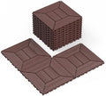 Plastic Interlocking Deck Tiles, 44 Pack, Non-Slip Patio Floor Decking Tiles by Unknown