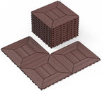 44 Pcs Plastic Interlocking Decking Tiles, Indoor & Outdoor by Unknown