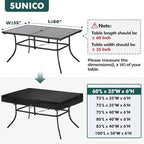 SUNICO Outdoor Table Covers Waterproof Rectangle 60x35x6in - Image 2