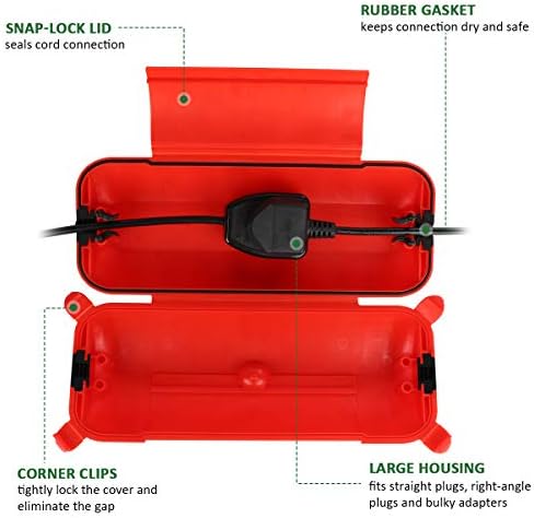 Flemoon Outdoor Extension Cord Safety Cover, - Image 2