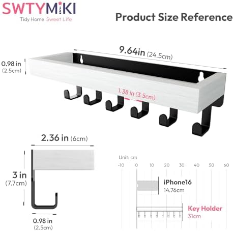 SWTYMIKI Key Holder Wall Mount - Image 2