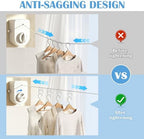 Retractable Clothesline Indoor, Non-Sagging Outdoor Clothes Line Retracting - Image 3