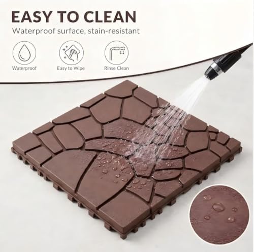 Plastic Interlocking Patio Deck Tiles - Image 3