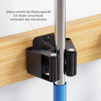 Broom Holder Wall Mount – Wall Mounted Broom, Hanging Cleaning Tool Organizer - Image 4