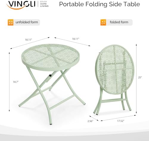 VINGLI Outdoor Folding Side Table - Image 3