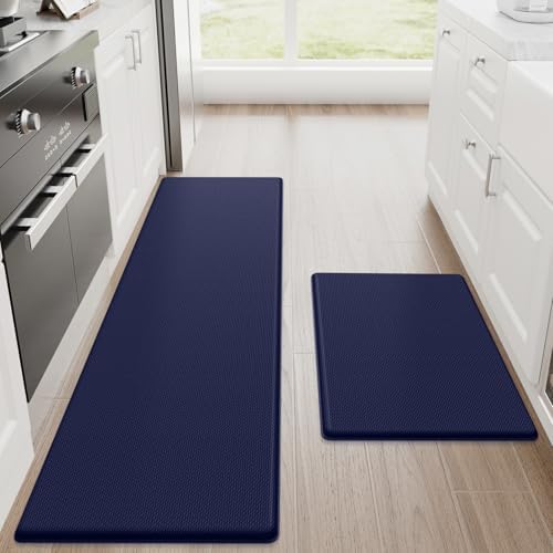 StepRite Kitchen Mats for Floor, 2-Piece Anti-Fatigue Kitchen Rugs by Bringcushiontoyourlife