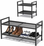 Expandable Shoe Rack for Closet, 2-Tier Shoe Storage by Unknown