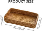 Small Wicker Tray, Rattan Tray Basket - Image 2
