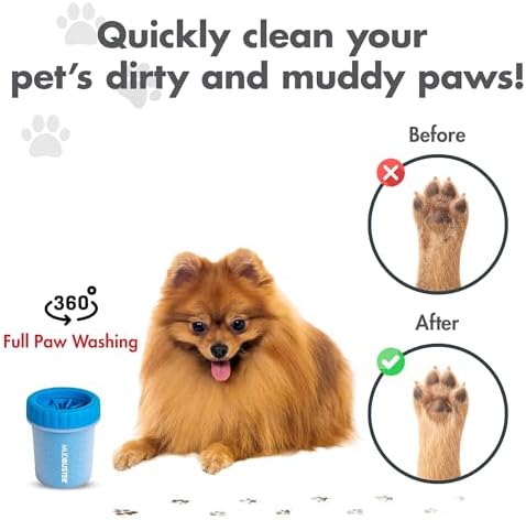 Dexas Small Dog Paw Cleaner, Pro Blue, Paw Washer - Image 4