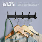 Coat Rack Wall Mount – 15 Inch Stainless Steel Hook Rail - Image 4