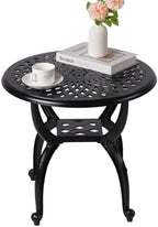 Cast Aluminum Outdoor Side Table, Small Patio Table, Outdoor Coffee Tables by Unknown