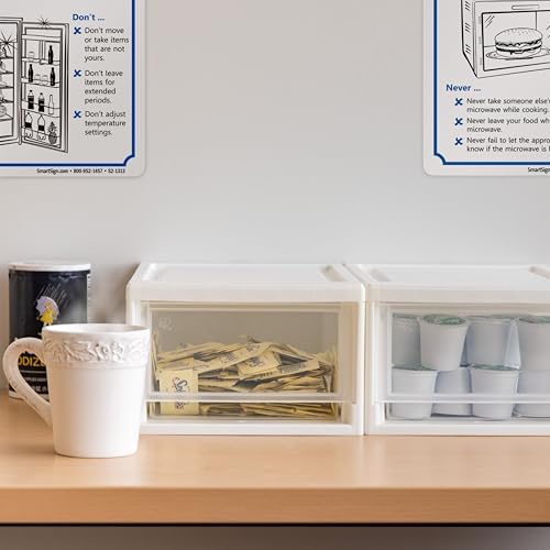IRIS USA 2-Pack, 6 Qt. Small Stacking Drawer Storage Organizer - Image 2