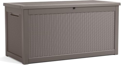 Outdoor Storage Box, 320 Gallon Waterproof Deck Box, Dual Gas-Spring Ultimate by GraceYourYard