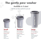Dexas Medium MudBuster Portable Dog Paw Washer, Light Gray - Image 3