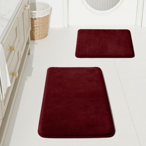 HUXMEYSON Bathroom Rugs Sets 2 Piece, Non-Slip & Quick Dry Bath Mat Set by HUXMEYSON