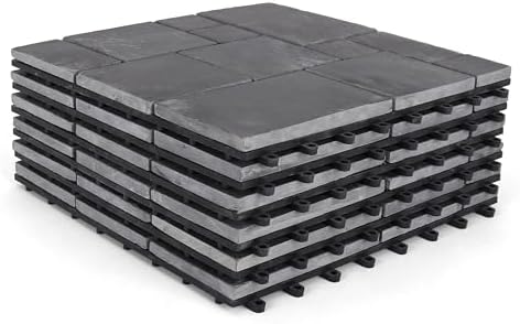 Slate Stone Deck Tiles Interlocking Outdoor Flooring - Image 3