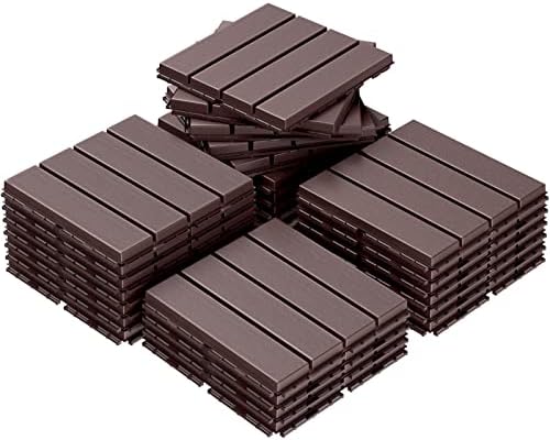 Goovilla 27 sq. ft Plastic Interlocking Deck Tiles，27PCS Waterproof Patio by Goovilla
