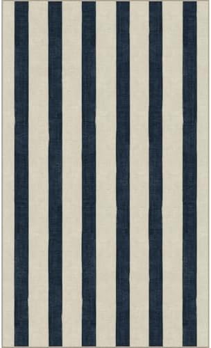 Blue and White Striped Entry Rug - Image 7