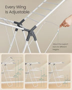 SONGMICS Clothes Drying Rack, Foldable 3-Level Laundry Rack, Free-Standing - Image 4
