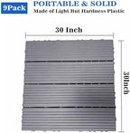 9 PCS 12x12 Inch Plastic Interlocking Deck Tiles - Image 2