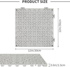 FAHKNS 12 PCS Interlocking Drainage Mat, 12“x12” Drainage Tiles Interlocking - Image 2