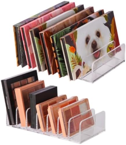2 Pack Clear Stackable Makeup Palette Organizer Trays by wdcfxy