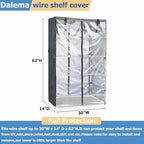 Waterproof Shelf Cover, 600D Heavy Duty Dustproof Storage Wire Rack Covers - Image 3