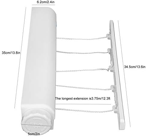 Retractable Clothesline Kit, Wall Mounted Automatic Folding Laundry Rack - Image 3