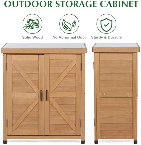 Outdoor Storage Cabinet & Potting Bench Table - Image 5