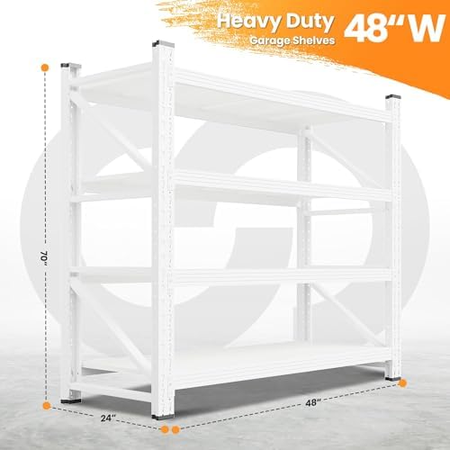 48” Wide Heavy Duty Metal Garage Shelving - Image 2
