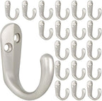 IBosins 20PCS Coat Hooks Wall Mounted Silvery Single Prong Robe Hook by IBosins