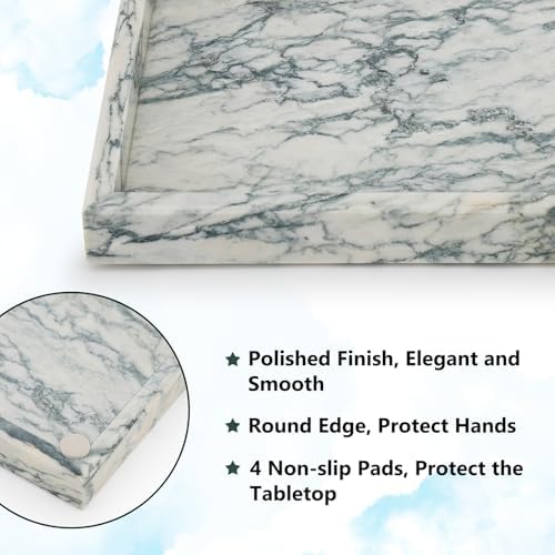 Real Natural Marble Tray for Bathroom, Kitchen Counter & Desktop - Image 4