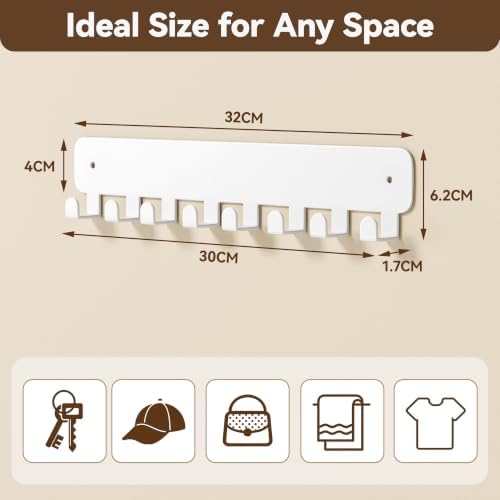 pickpiff Key Holder Wall Mount, Adhesive Key Rack - Image 7