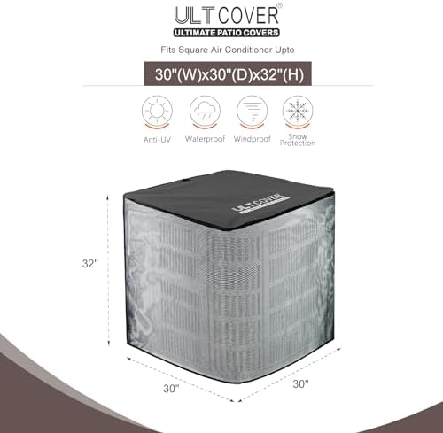ULTCOVER 2 in 1 Air Conditioner Defender Cover 30W x 30D x 32H in - Image 2