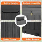 PatioZen 75 Gallon Resin Deck Box, Outdoor Lockable Storage Box - Image 3