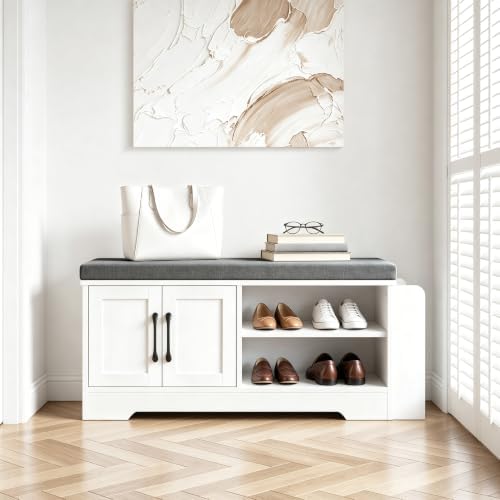 Farmhouse Shoe Storage Bench - Image 2